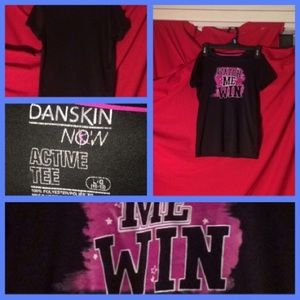 Black silk active tee”watch me win” kids tee
